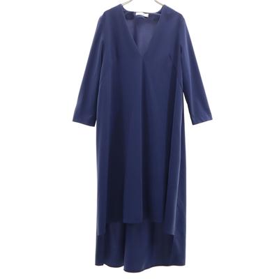 Made In Japan Long Sleeve Long Dress 38 Navy System Women Used
