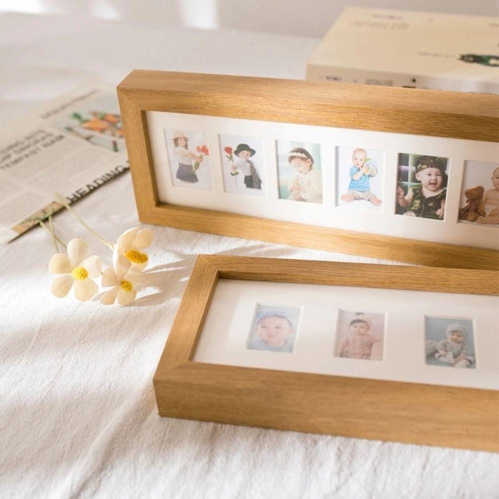 Mini Baby Growth Photo Album Frame Wooden Memorial Photo Frame Picture Frames Home