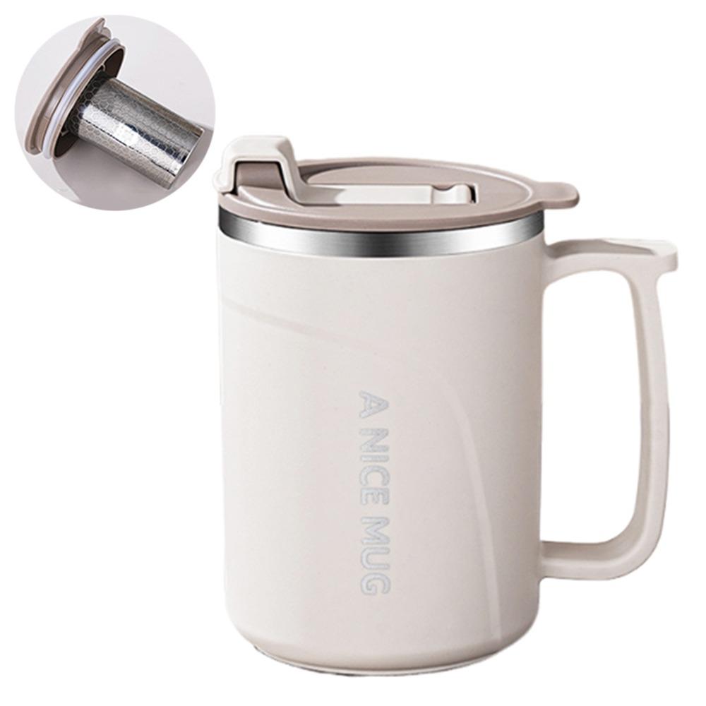 Stainless Steel Insulated Coffee Cup 500ml Thermos Cup Durable Milk Coffee Mug  Student