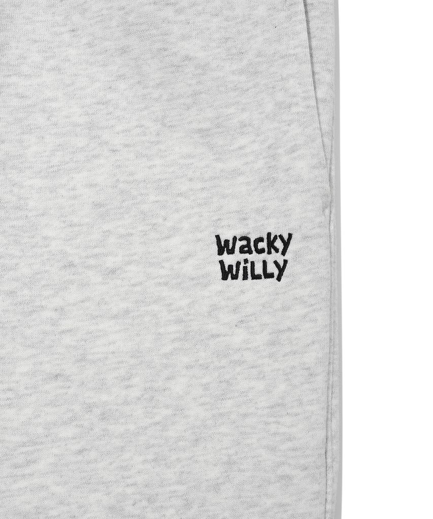WACKY WILLY Signature Sweat Semi-Wide Pants Light Grey