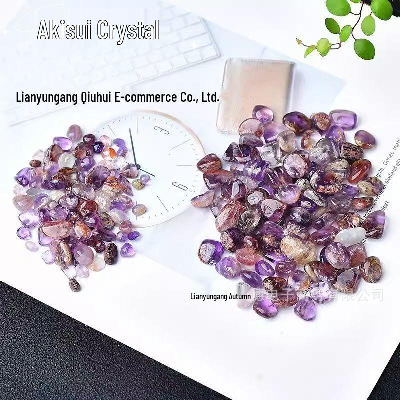 Fialový fantomový křišťál demagnetizační štěrk pro akvária a květináče