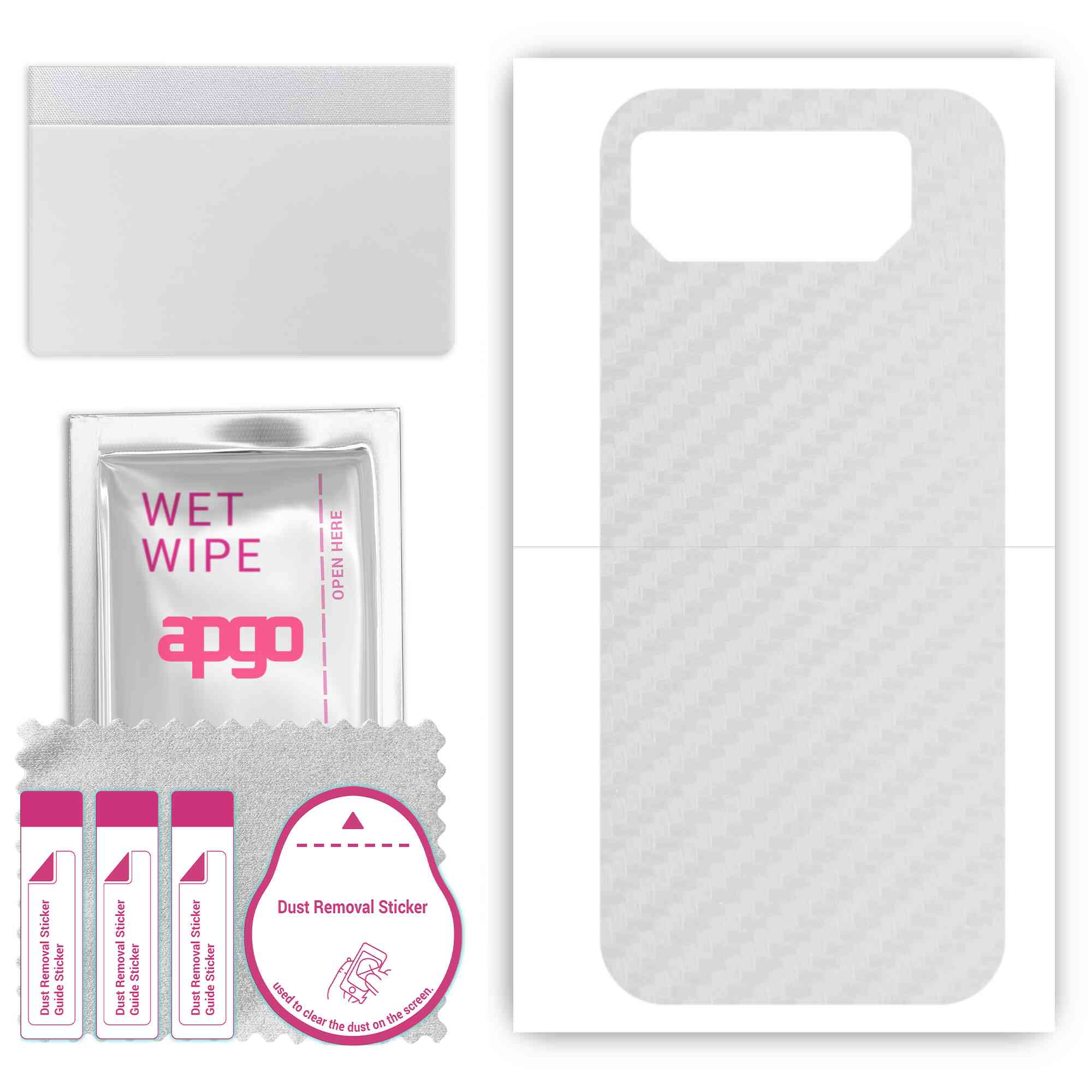 

Apgo Protective Skin Sticker for the back compatible with Asus ROG Phone 6 Pro, Wrap Film, Foil, Vinyl - Pattern Transparent Carbon