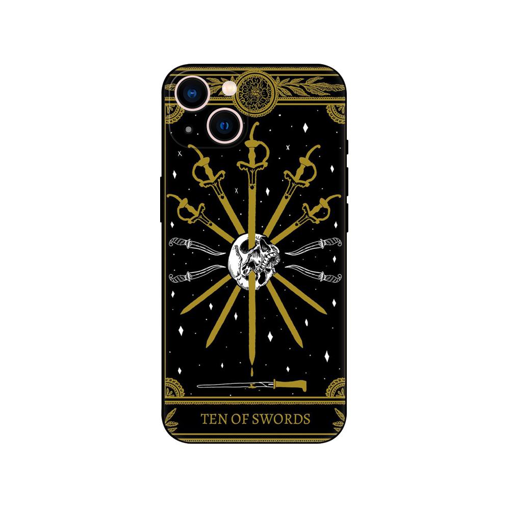 Death Tarot phone case for iphone 5 5s 2020se 6 6s 7 8 plus x 10 XR XS 11 12 13 mini pro MAX black tpu back cover