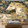 Animals Horse Tapestry Psychedelic Flowers Tapestrys Wall Hnaging Aesthetic Bedroom Decor 3D Murals Landscape Wallpapers