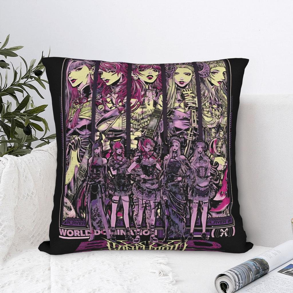 Band-Maiko Band Maid Rock Music Square Pillowcases Polyester Home Cushion Cover Cute Home Decoration Throw Pillow Case 40*40