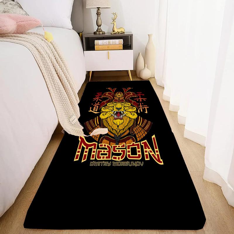 J1u-J1tsu Warrior Japanese B-Bjj Mma Area Rug,Carpet for Living Room Bedroom Sofa Doormat Decor,Kids Non-slip Floor Mat Alfombra