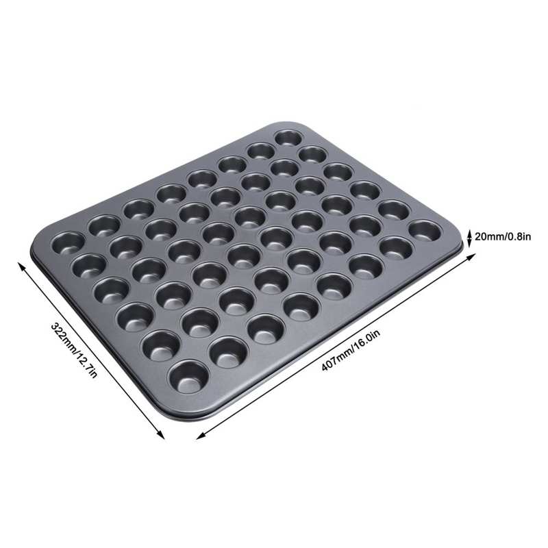 48-Cup Non-Stick Mini Round Cupcake Pan Cake Pan Tray Baking Mould Bakeware Cooking Accessories Cooking Plate Baking Pan