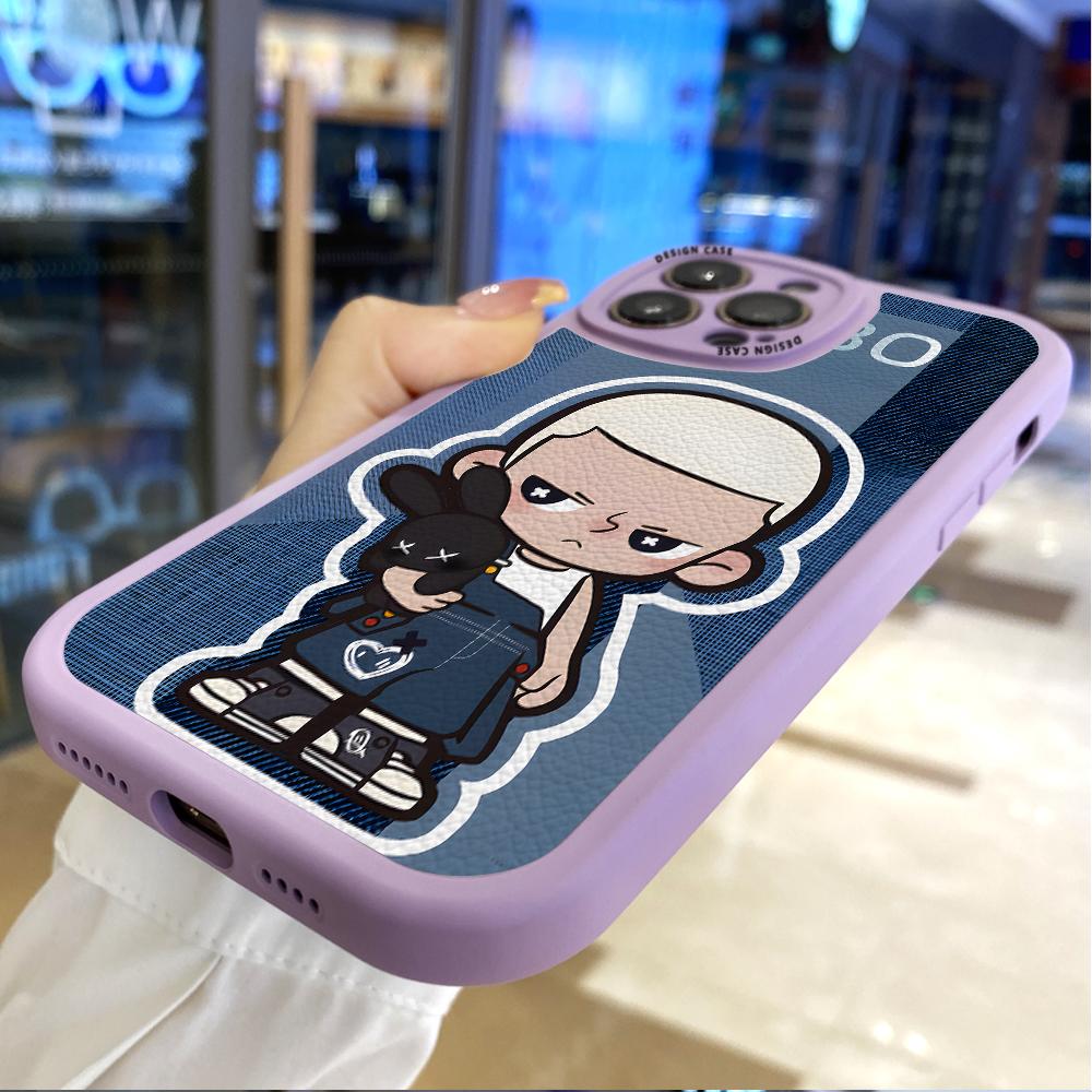 Slim Skin Feeling Cartoon Flowers Tulips Soft Silikon PU Kožený kryt Pouzdro na telefon pro Samsung Xiaomi Poco Redmi
