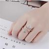 New Fashion Exquisite 925 Sterling Silver Jewelry Personality Double Lotus Fresh Flower Hypoallergenic Opening Rings Xzr033
