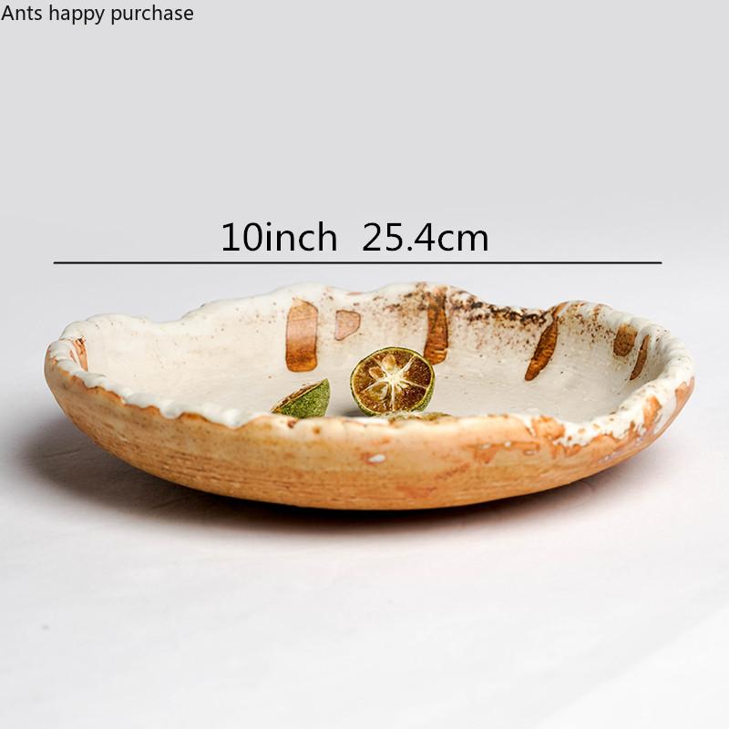 Ceramic Plates Irregular Dinner Plate Western Steak Plates Fruit Salad Bowl Dessert Plate Soup Bowl Sushi Dish Hotel Tableware