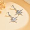 European and American Cold Wind Star Earrings Women's Trend Sweet and Irregular Octagram Diamond-set Light Luxury Earrings