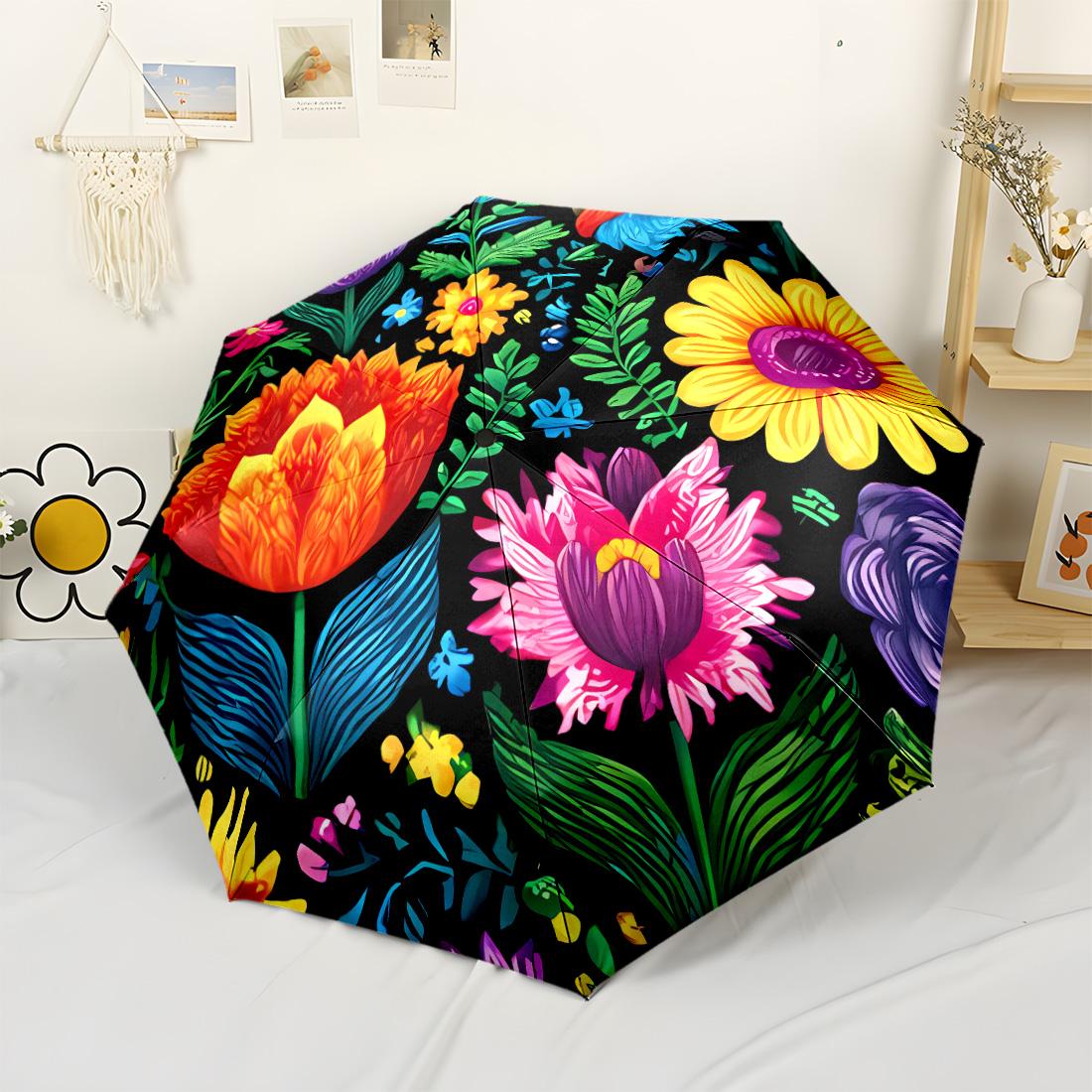 

Colorful Daisy Pattern Design 8 Ribs Compact Design Perfect for Outdoor Adventures Outdoor Accessory