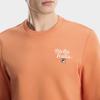 FILA Heritage Fashion Simple Classic Basic Casual Comfortable Versatile Knit Crewneck Sweatshirt Men sweatshirt Bright-Orange F11M618202FOR