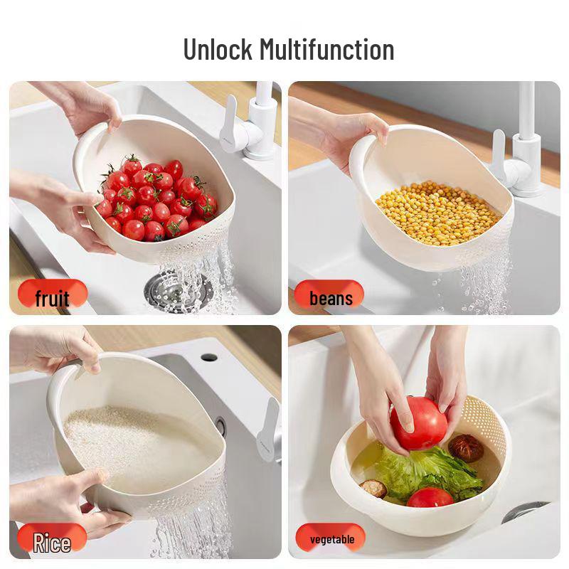 

Multifunctional Rice and Vegetable Washing Basket and Sieve