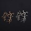 Set da 5 Pezzi Placcatura Rame Argento/Oro Base Vuota a Forma di Ramo Ciondoli per Collane per Creazione Gioielli Fai da Te Charms Gioielli alla Moda