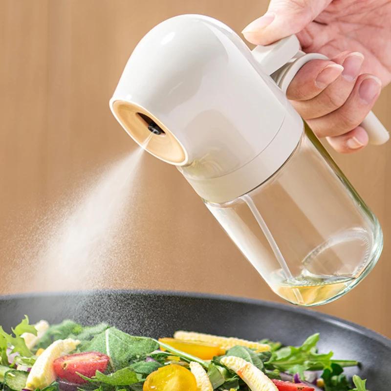 Cooking Oil Sprayer, Refillable Glass Olive Oil Spray Bottle, Leak-Proof Oil Spray Pot for Baking and Roasting, 180/250ml