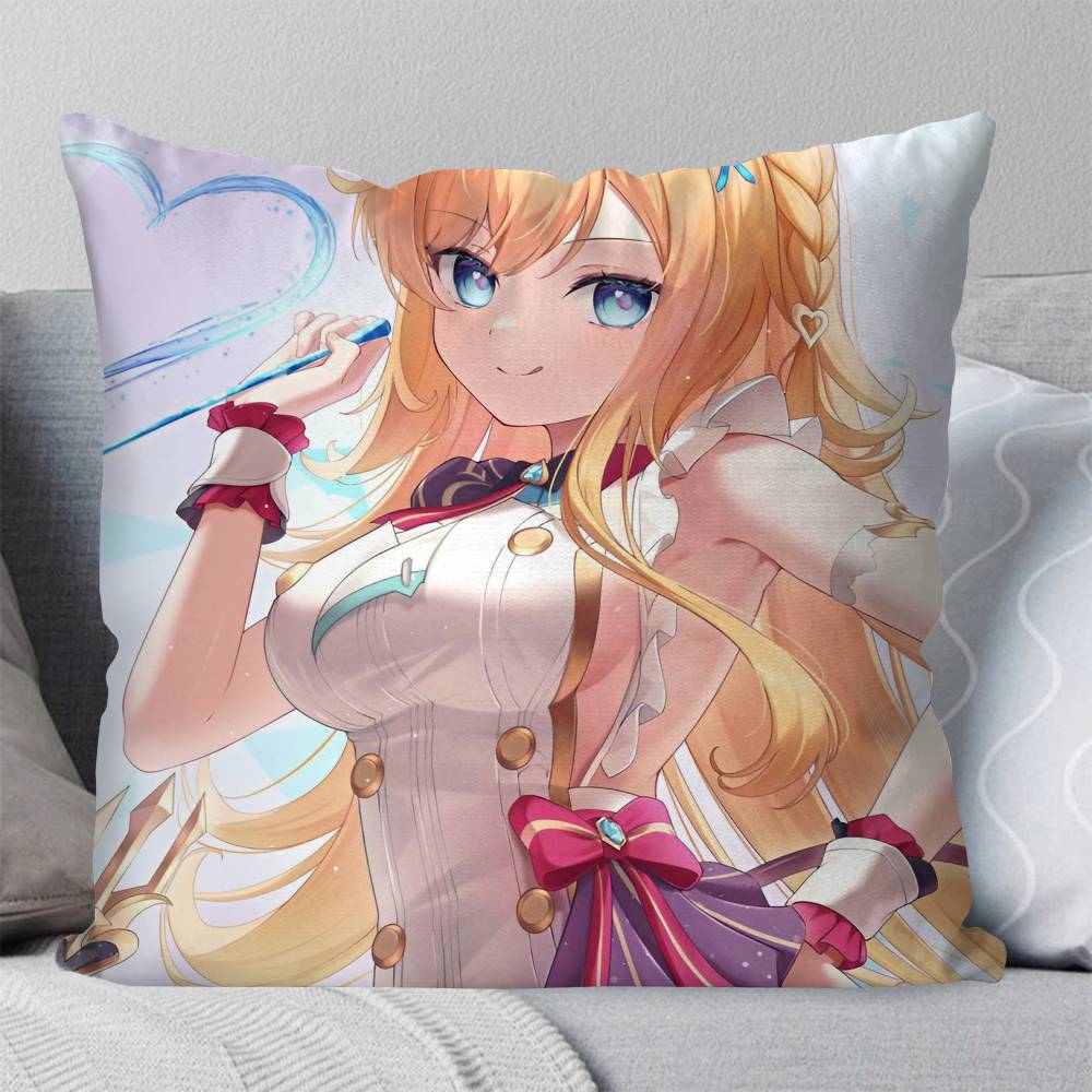Game Genshin Impact Escoffier Pillow Case Square Pillow Bedroom Sofa Leisure Comfort Cushion Car Living Room Home Decoration