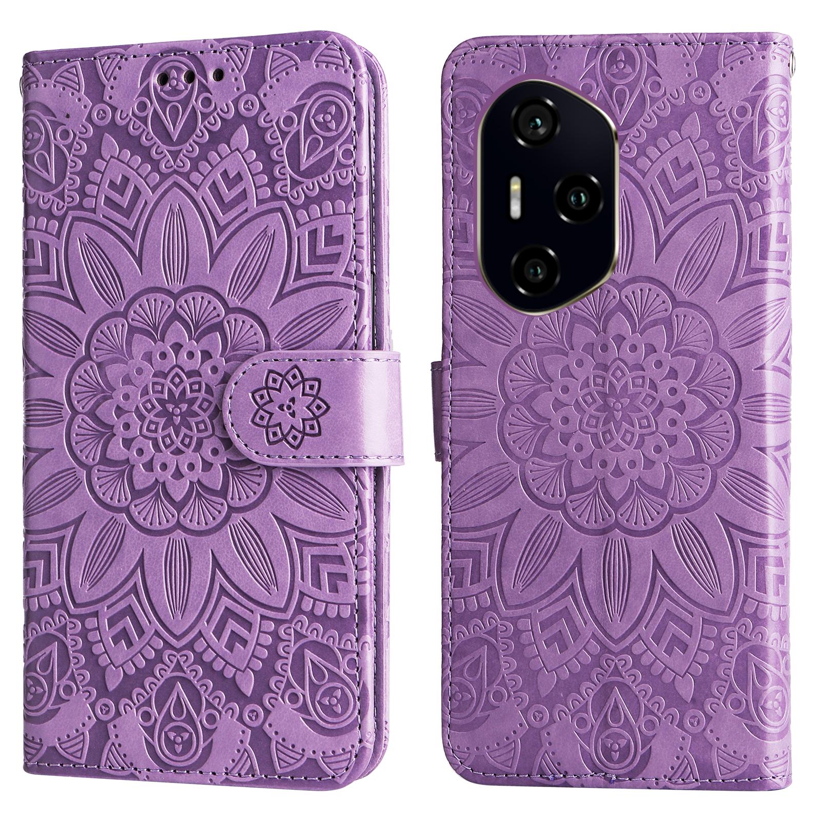 

For Honor 300 Pro/300 Ultra Case Sunflower Imprint Leather Wallet Phone Cover C