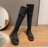 Over-the-knee boots for women's 2025 new autumn and winter, small people increase their height, and two wear folded Maillard boots, long boots.