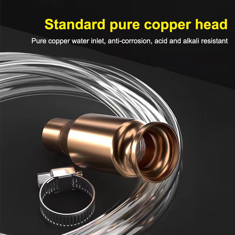 1Pc Copper Siphon Refueling Gas Siphon Pump Fuel Water Shaker Siphon Safety Self Priming Hose Flexible Siphon Connector