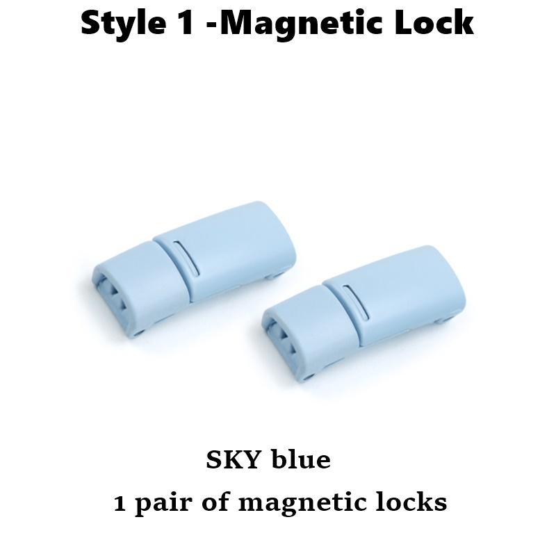 Fashion Metal Shoelace Magnetic Buckle Shoes Accessories Sneaker Kits Metal Laces Buckle 4 Style Shoe Decorations