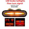 Motorcycle 3 In1 LED Brake Taillights Flowing Turn Signals Signal Light DRL 10-80V Tail Lights Brake Stop Lamp Turn Signal Light