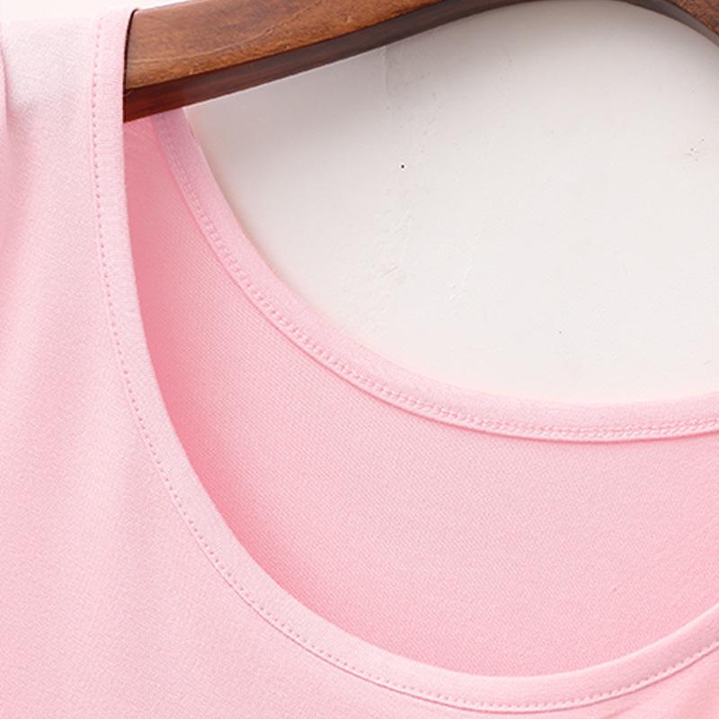 Modal Summer Plus Size Wide Shoulder Tank Top for Women 200 Lbs Sleeveless Middle-Aged