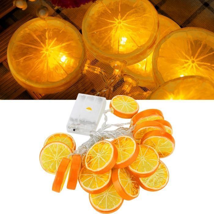 Xuyan 2.5m 20led guirlande lumineuse led décoration de lampe de fête de vacances de noël (orange)