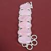 Rose Quartz Bracelet Real Gemstone Handmade Jewelry 925 Sterling Silver Bracelet Adjustable Chain Bracelet Rose Quartz Jewelry Gifts for Him