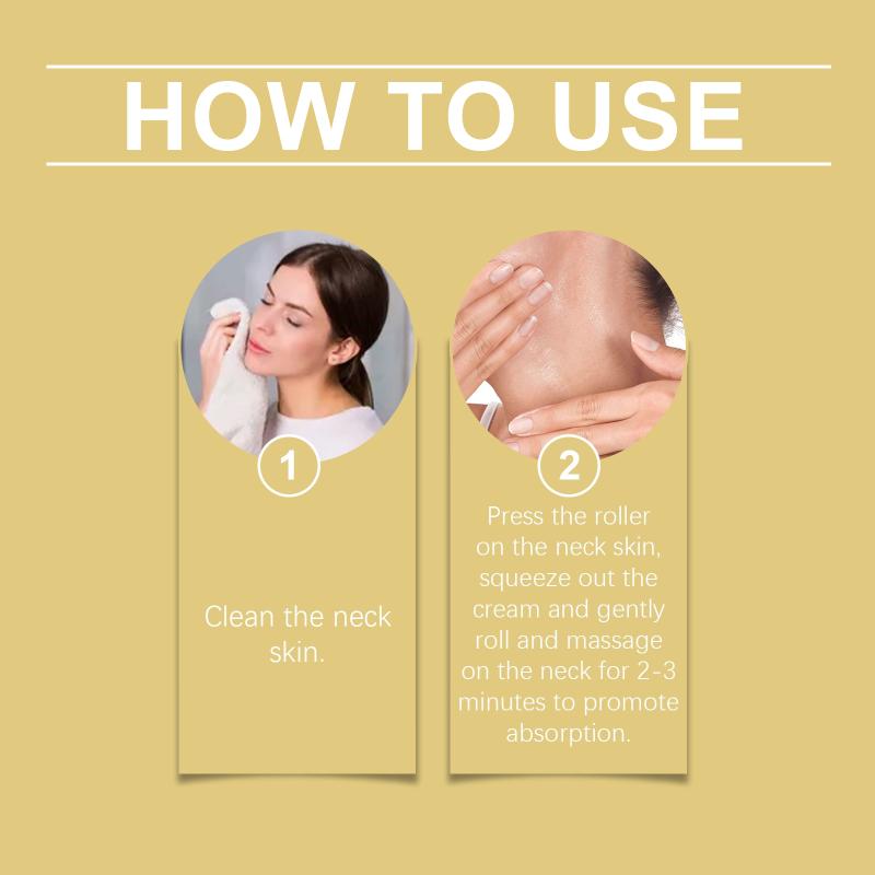 Neck Firming Roller Cream, Improve Lift Lighten Neck Lines Moisturizing Nourishing Easy Absorption Hydrating Roller Cream