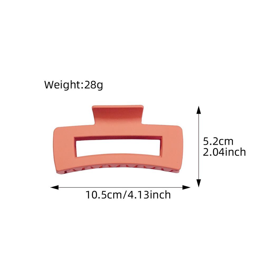Korean style fashion matte large clip hollowed out square hair with a feminine style, braided hair, shark hair accessory