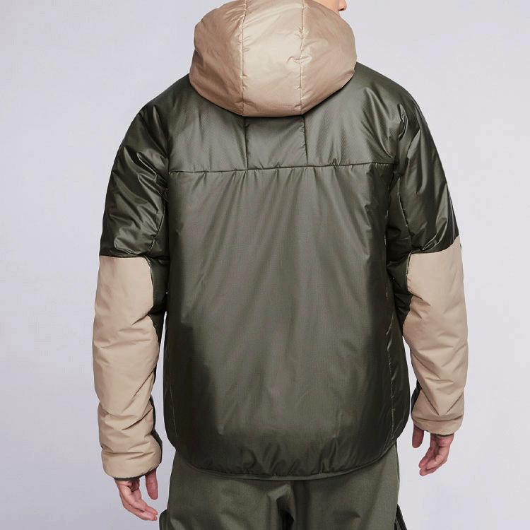 Nike ACG Thermal Colorblock Hooded Cotton Jacket Men Outerwear Green CD7651-325