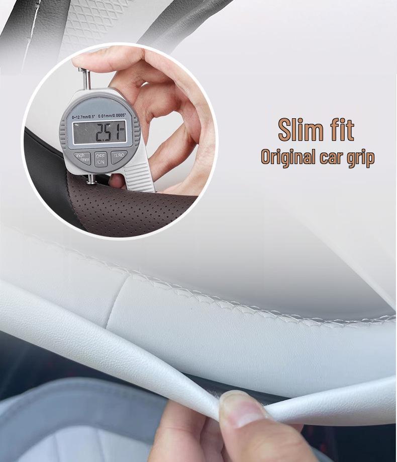 Changan Yida Nappa Leather Steering Wheel Cover, Anti-slip & Breathable