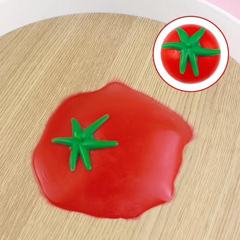 Summer  Taba Squishy Water Polo Tomatoes Water Fights Fruits Tomatoes Novelty Fidget Toys Falling Can't Be Broken Autism Toys
