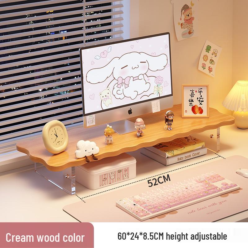 Monitor Riser and Keyboard Tray Combo Stand