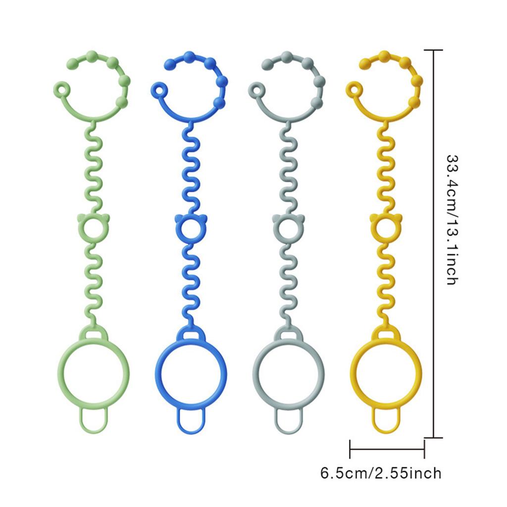 Adjustable Length Silicone Strap Flexible Silicone Anti Drop Strap Upgrades To Secure Cups & Bottles On Baby Strollers
