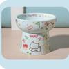 Dispenser Cibo Ciotola Ceramica Gatto Carina Multiuso Cane Ciotola Alimentazione Antiscivolo Creativa Ciotola Acqua Pet Gattino Cucciolo