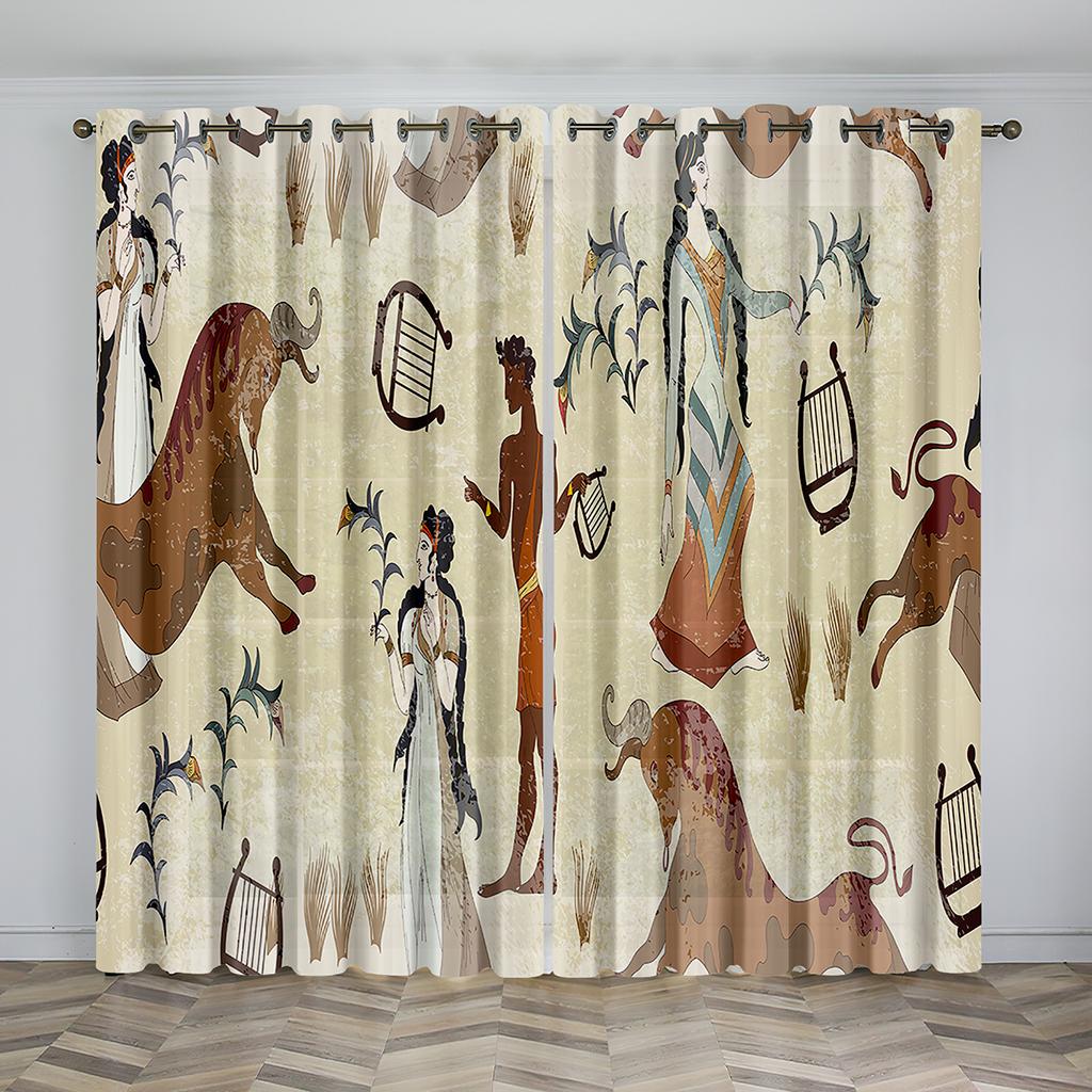 Ethnic African Woman Window Window Drapes Living Space Bedroom Space Kitchen Area Curtain For Children Drapes Window Treatment