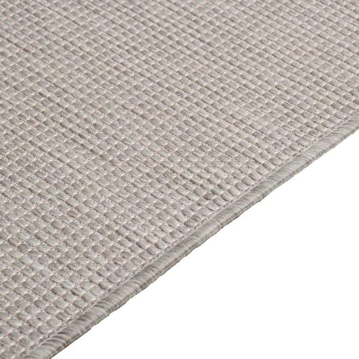 VidaXL Tapis à tissage plat d'extérieur 160x230 cm Taupe