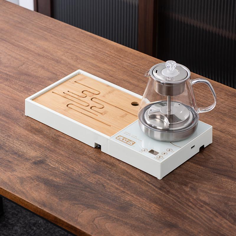 Automatic Tea Set with Induction Cooker & Tray - Kung Fu Style for Home Living Room