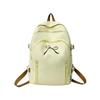 Large Capacity Bow Backpack Solid Color Korean Style School Bag Casual Student Schoolbag  Unisex