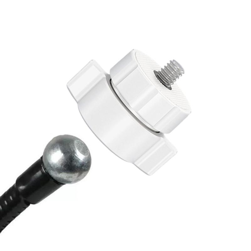 Plastic 17mm Female Ball Socket With 1/4 Male Thread Adapter For Camera Mount Tripod Light Stand