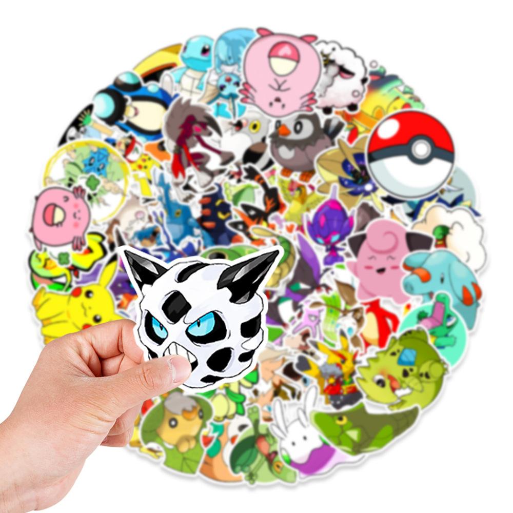 10/30/50/100pcs Cartoon  Pikachu Charmander Stickers Funny Anime Graffiti Decals Suitcase Phone Guitar Cute Sticker Pack
