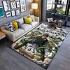 "Green Character Manga Design" Suitable As a Non-slip Mat for the Living Room or Bedroom Sofa