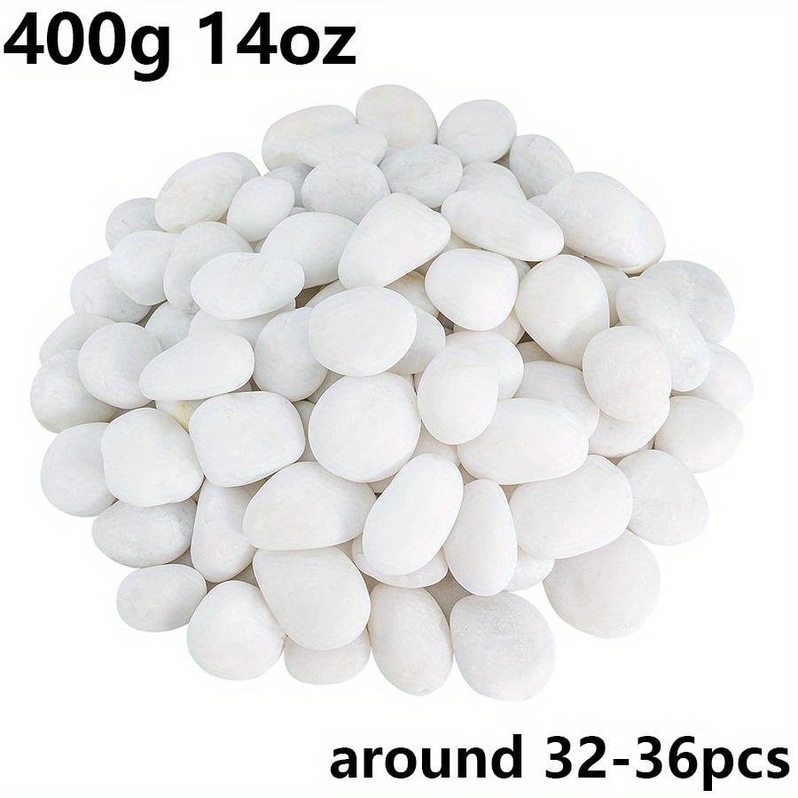 200/400g White High Polished Natural Pebbles 2-3cm Courtyard Landscape Decoration Rocks Peddles for Plant Vases Fish Tank JXB