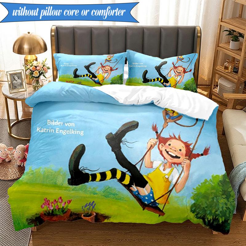 Pi-ppi And Horse Friendship 3pcs K-pop music group Bedding set,Ideal for Bedroom, Dormitory,Including Duvet Cover And 2pcs Pillowcases,Fan gifts