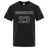 Brooklyn 23 Usa City Street Letter T-Shirt Men Vintage High Quality Tee Clothes Cotton Summer Tops Oversized T-Shirts 80546