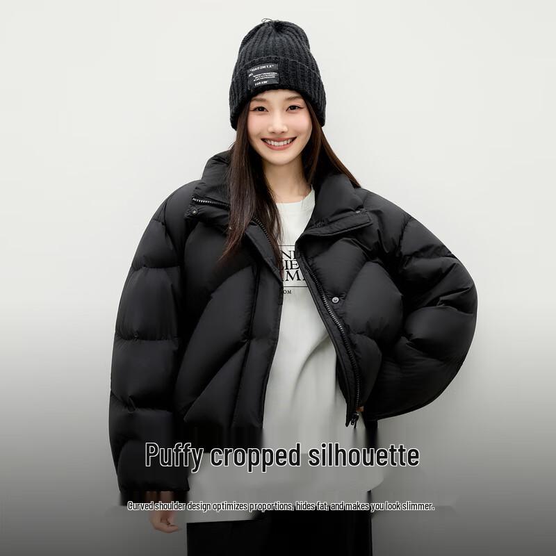 

Women s Stand-up Collar Short Down Jacket XL