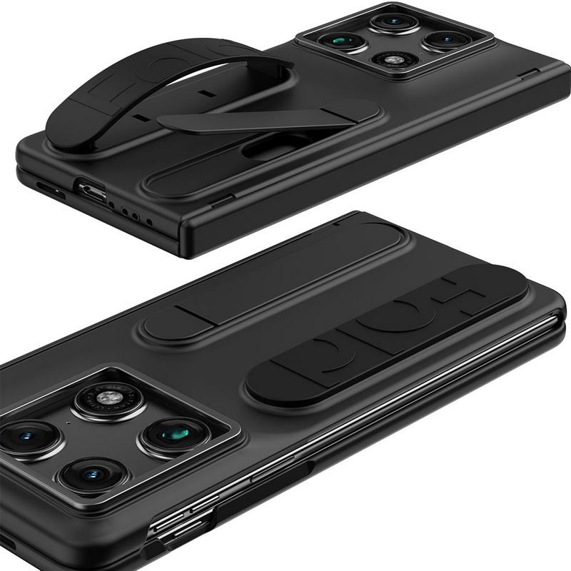 Custodia per Telefono con Supporto da Polso Cernierato per Motorola Moto Razr Fold Ibrida TPU+PC Pellicola Protettiva per Schermo Cover con Supporto Antiurto