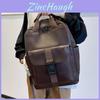 Pu Leather Student Backpack With Laptop Pocket For Daily Use
